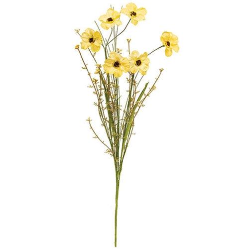 Wild Spring Geranium & Grass Spray Yellow - The Fox Decor