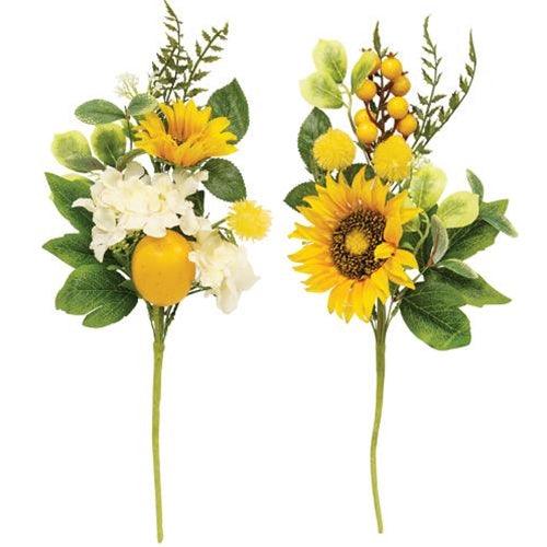 Sunflower & Lemon Pick 2 Asstd - The Fox Decor