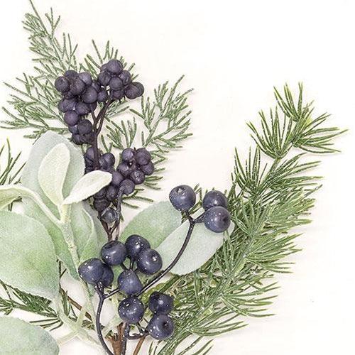 Royal Blue Berries Cedar & Lamb's Ear Pick 15 - The Fox Decor