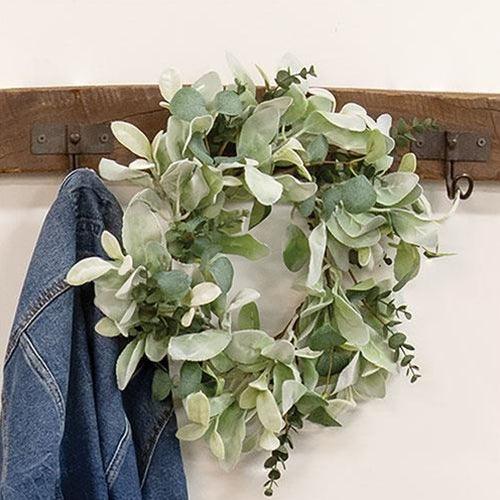 Velvet Lamb's Ear & Eucalyptus Candle Ring 65 - The Fox Decor