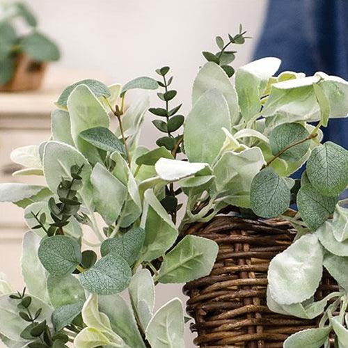 Velvet Lamb's Ear & Eucalyptus Candle Ring 65 - The Fox Decor