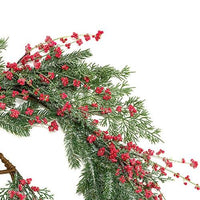 Sparkling Red Berries & Mixed Greens Garland 5ft - The Fox Decor
