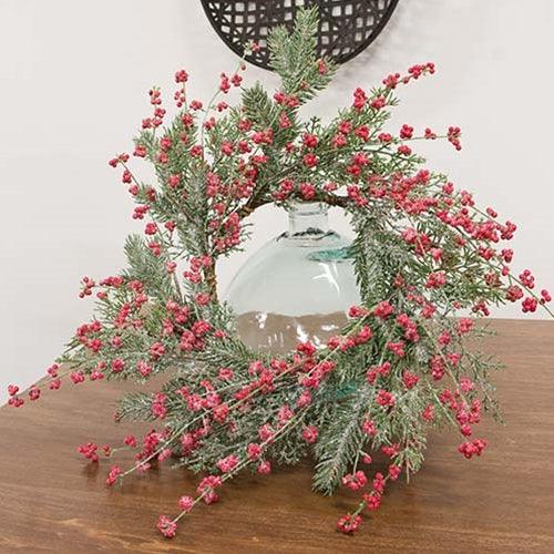 Sparkling Red Berries & Mixed Greens Candle Ring 65 - The Fox Decor