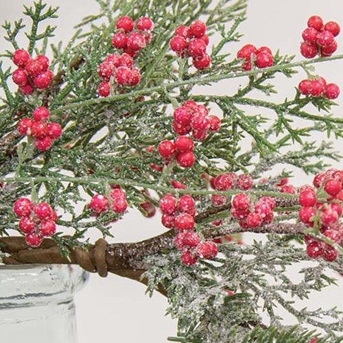 Sparkling Red Berries & Mixed Greens Candle Ring 65 - The Fox Decor