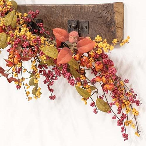 Bountiful Berries & Leaves Garland 5ft - The Fox Decor