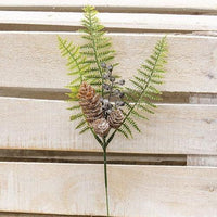 Winter Berry Pinecone & Fern Pick 2 Asstd - The Fox Decor
