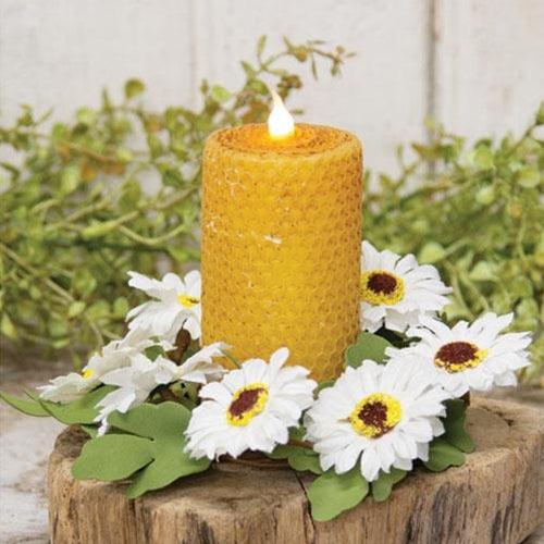 White Daisy Candle Ring 25 - The Fox Decor