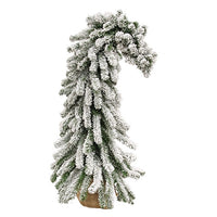 Thumbnail for Bendable Flocked Alpine Tree w/Burlap Base, 3feet Christmas Whoville Grinch Tree