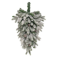 Flocked Vermont Spruce Teardrop - The Fox Decor