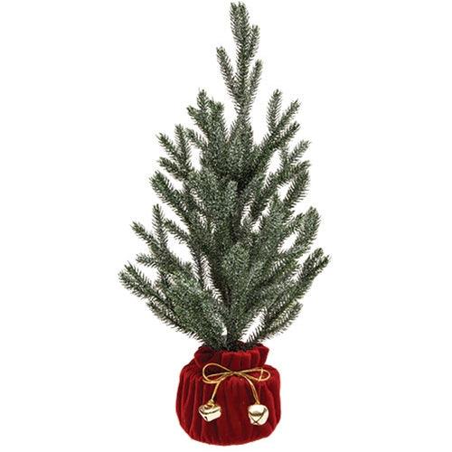 Christmas Tree w Cloth Pot and Gold Bells - The Fox Decor
