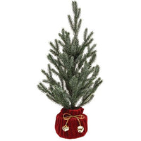 Christmas Tree w Cloth Pot and Gold Bells - The Fox Decor