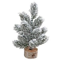 Sm Flocked Tree with Stump - The Fox Decor