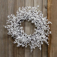 Snowball Glittered Wreath 20 - The Fox Decor