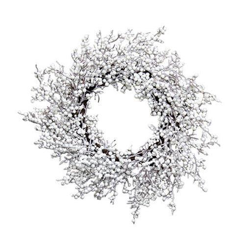 Snowball Glittered Wreath 20 - The Fox Decor