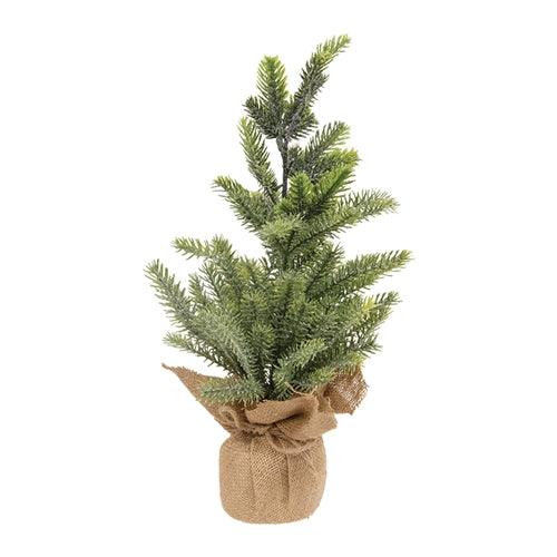 Glittered Pine Tree with Burlap Base 15 - The Fox Decor