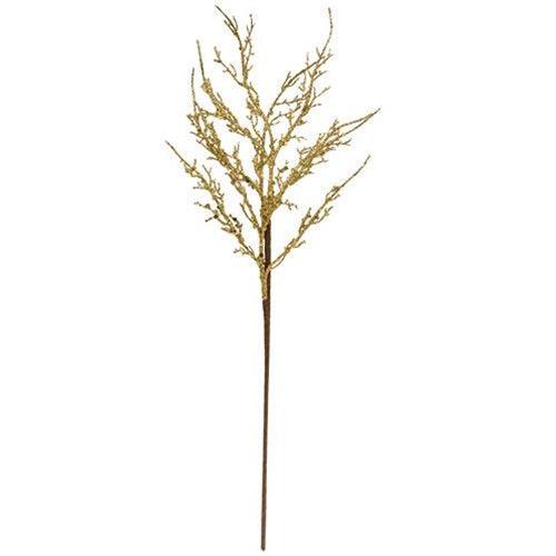 Glitter Twig Spray Gold - The Fox Decor
