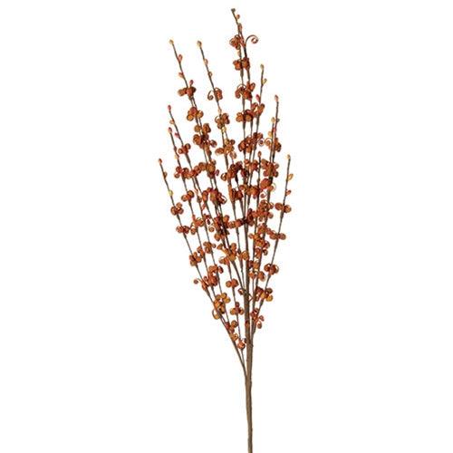 Rusty Curly Q Berry Spray 24 - The Fox Decor