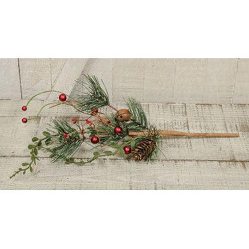 Red Berry Pine Pick - 18 - The Fox Decor