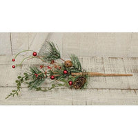Red Berry Pine Pick - 18 - The Fox Decor
