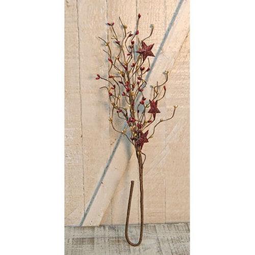 Holiday Stars Pip Spray Burgundy & Gold 24 - The Fox Decor