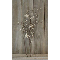 24 Holiday Pip Spray w Stars-Platinum - The Fox Decor