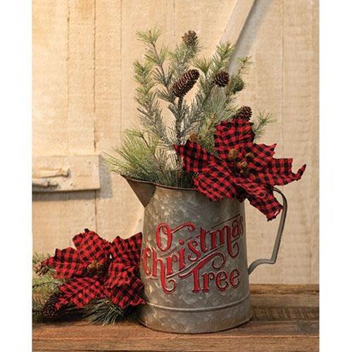Buffalo Gingham Country Poinsettia - The Fox Decor
