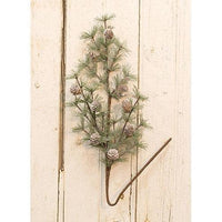 Vintage Glitter Birchcone Pine Spray 28 - The Fox Decor