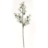 Vintage Glitter Birchcone Pine Spray 28 - The Fox Decor