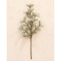 Vintage Glitter Birchcone Pine Pick 13 - The Fox Decor