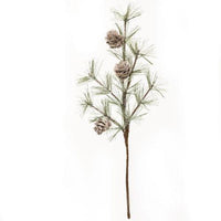 Vintage Glitter Birchcone Pine Pick 13 - The Fox Decor