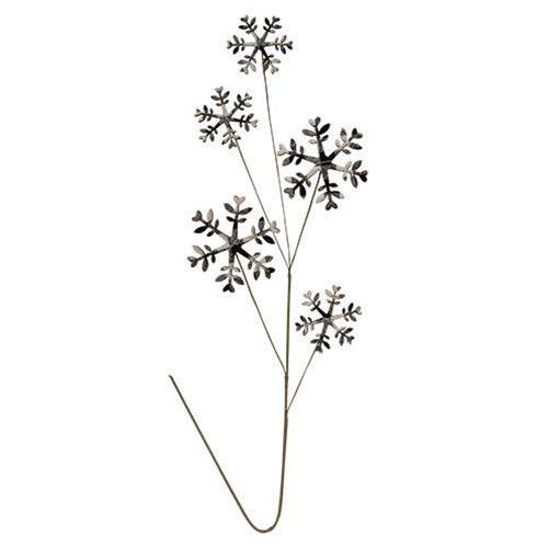 Black & White Plaid Snowflake Spray 27 - The Fox Decor