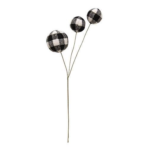 Black & White Plaid Ball Pick 14 - The Fox Decor