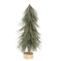 Sparkle Bottle Brush Pine Tree on Base 15 - The Fox Decor