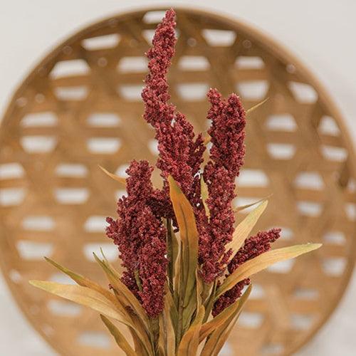 Ruby Heather & Fall Grass Bush 21 - The Fox Decor