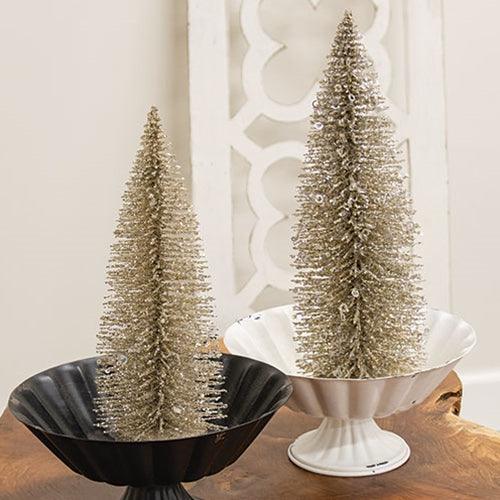 Silver Sparkle Bottle Brush Tree 12 - The Fox Decor