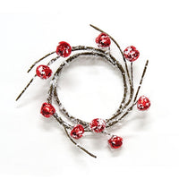 Thumbnail for Snowy Red Jingle Bell Candle Ring 25 - The Fox Decor