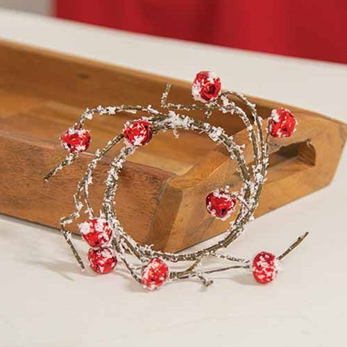 Snowy Red Jingle Bell Candle Ring 25 - The Fox Decor