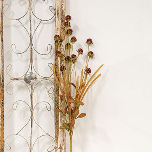 Fall Grass & Thistle Spray 26 Burgundy - The Fox Decor