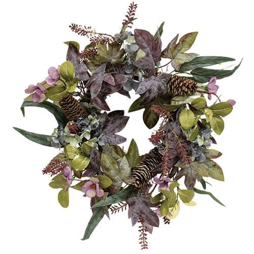 Hydrangea & Pine Cones Wreath 18 - The Fox Decor
