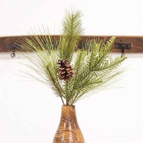 Woodland Mixed Pine Spray w Pinecone 20 - The Fox Decor