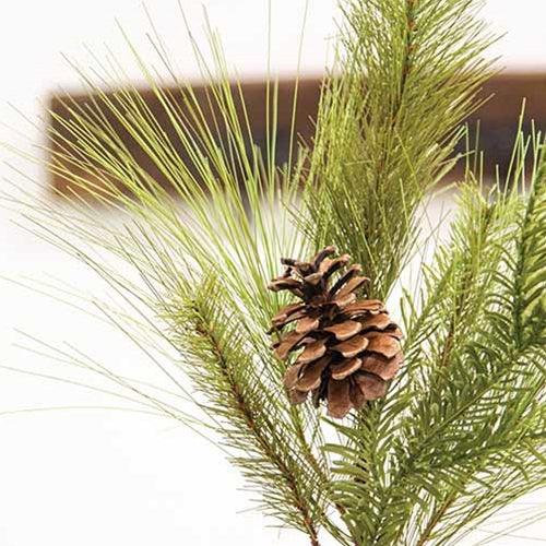 Woodland Mixed Pine Spray w Pinecone 20 - The Fox Decor