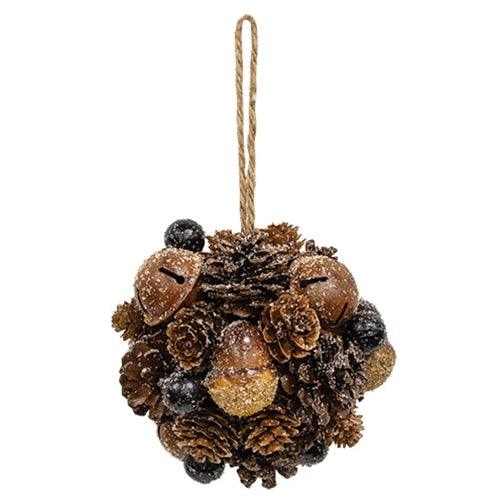 Frosted Deer Run Hanging Ball 5 - The Fox Decor