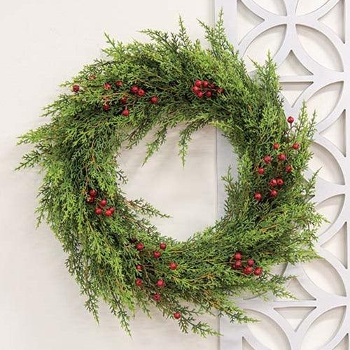 Red Berry & Cedar Wreath 20 - The Fox Decor
