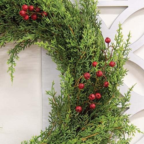 Red Berry & Cedar Wreath 20 - The Fox Decor