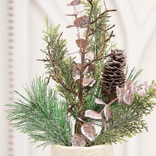 Icy Woodland Pine & Eucalyptus Pick 175 - The Fox Decor