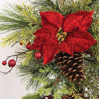 Winter Party Poinsettia & Pine Teardrop 29 - The Fox Decor