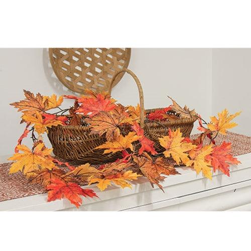 Fall Maple Leaf Garland 8ft - The Fox Decor
