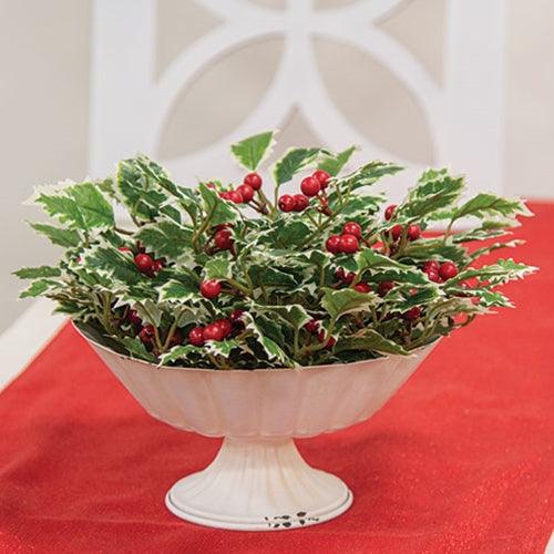 Mini Holly Leaves & Berries Half Sphere 10 - The Fox Decor