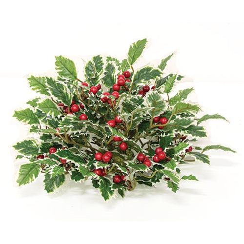 Mini Holly Leaves & Berries Half Sphere 10 - The Fox Decor