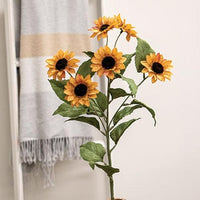 Golden Mini Sunflower Spray 30 - The Fox Decor